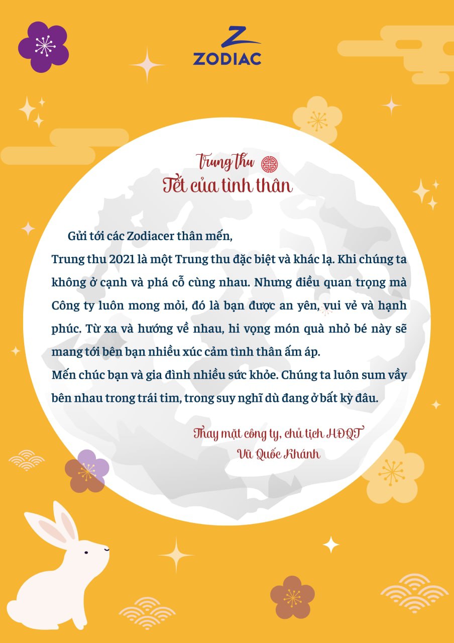 Thư chúc Tết Trung Thu Zodiac