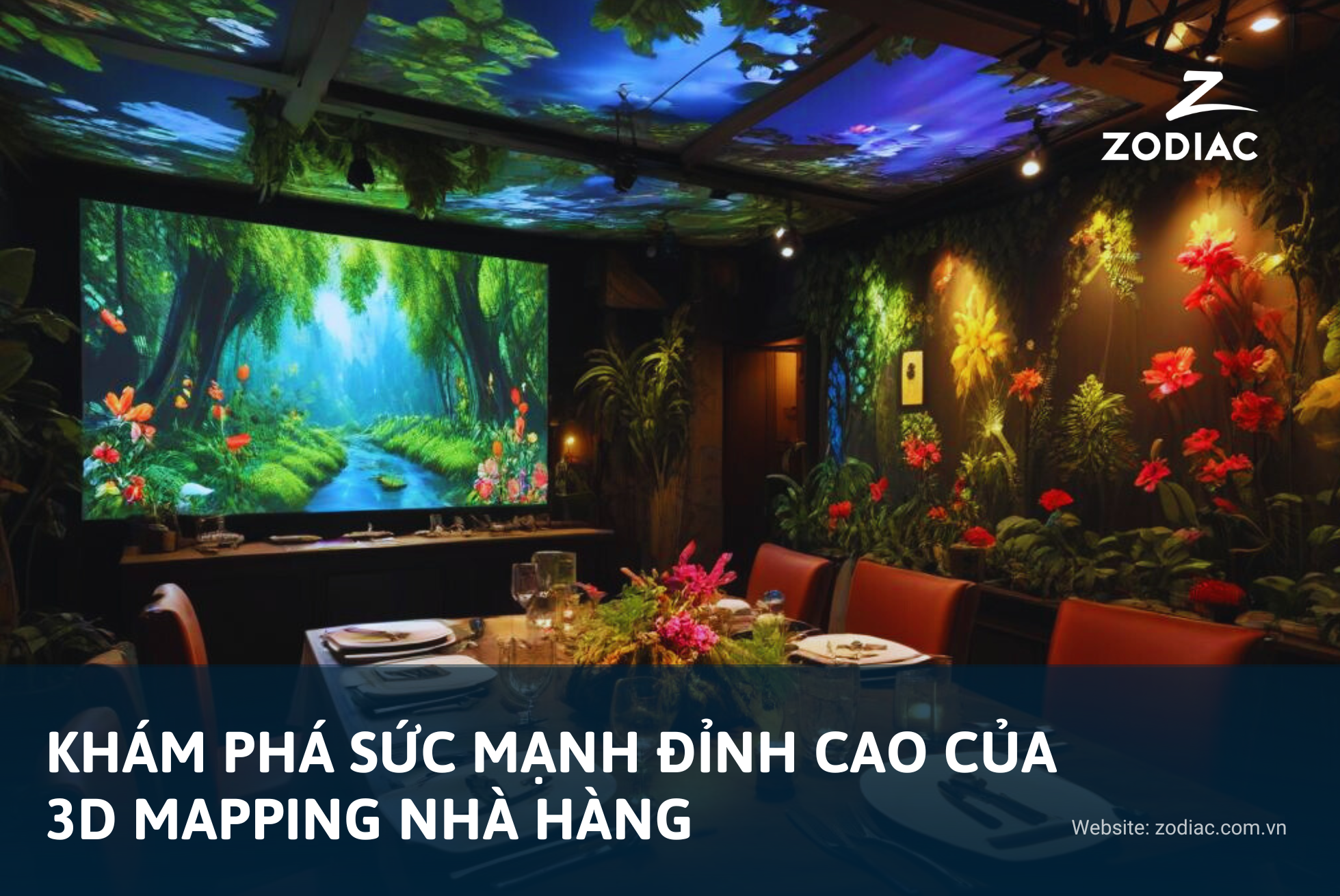 3D Mapping nhà hàng