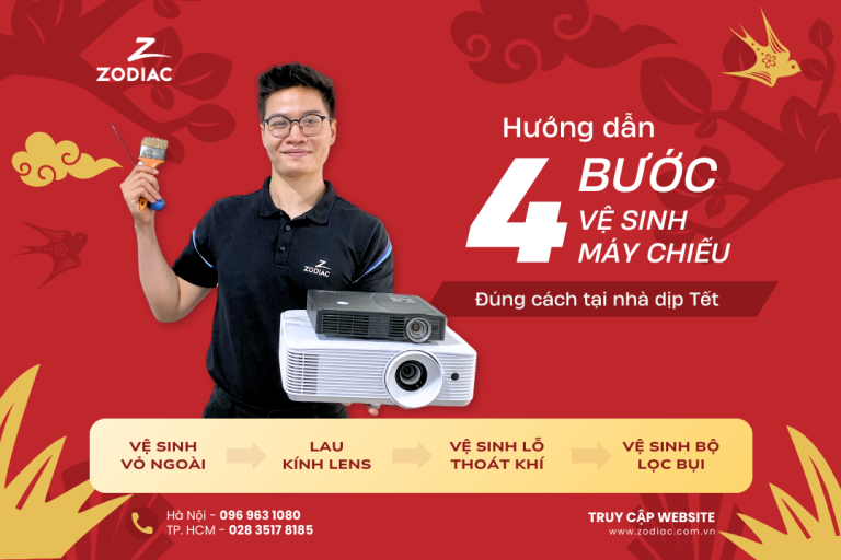 Hướng Dẫn Vệ Sinh Máy Chiếu Đúng Cách Tại Nhà Dịp Tết